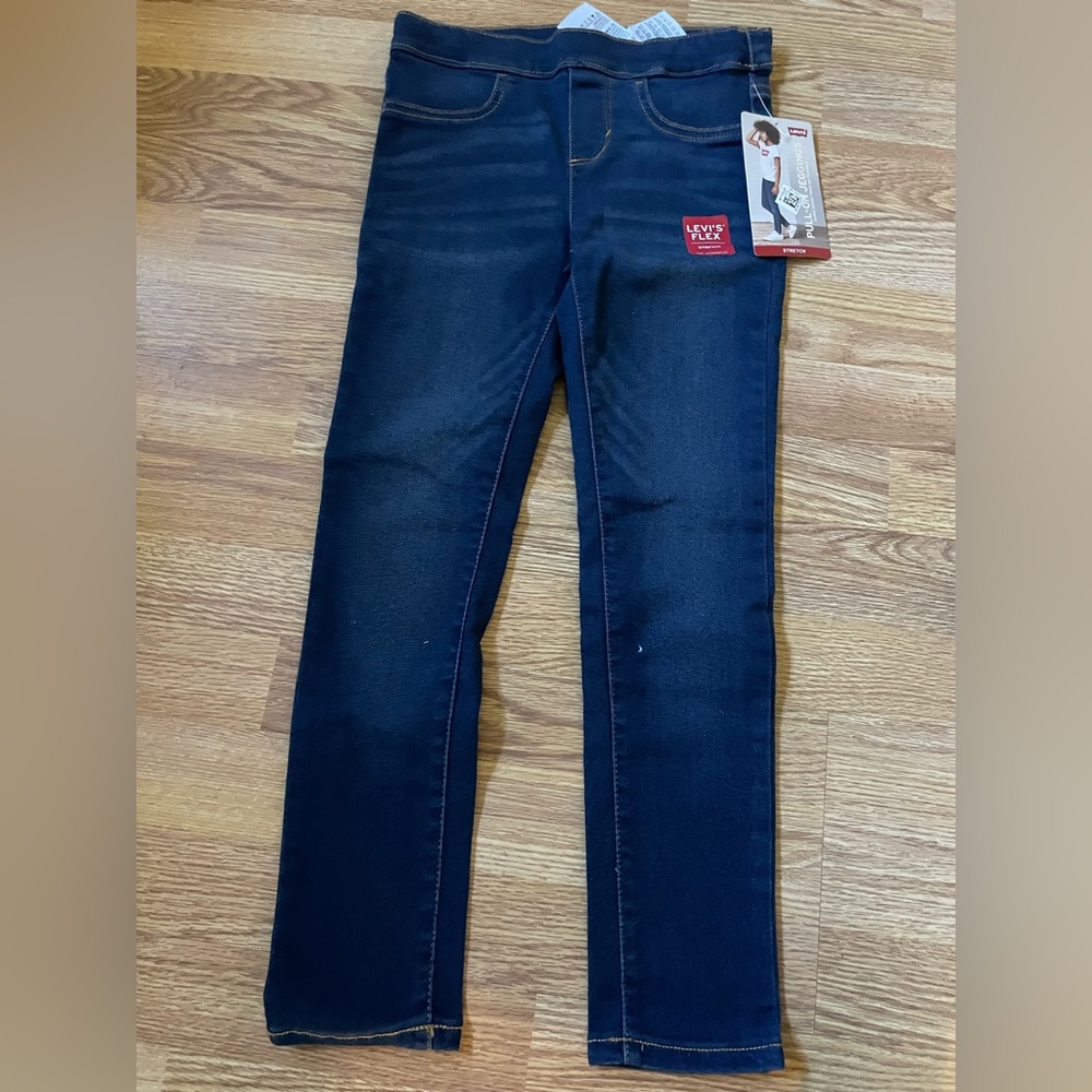 Levi’s girls stretch jeans pull on jeggings size 7 NWT